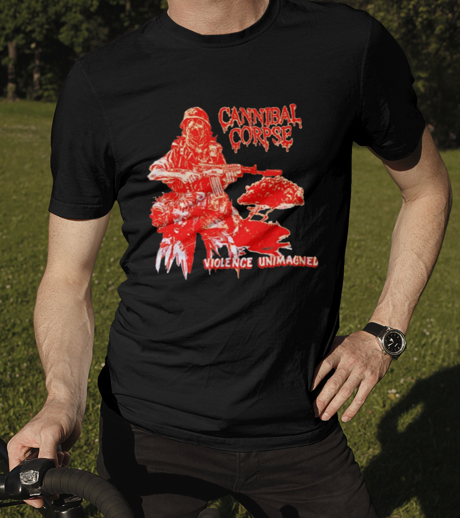 Cannibal Corpse Violence Unimagined Skeleton Soldier Album Merch T-Shirt