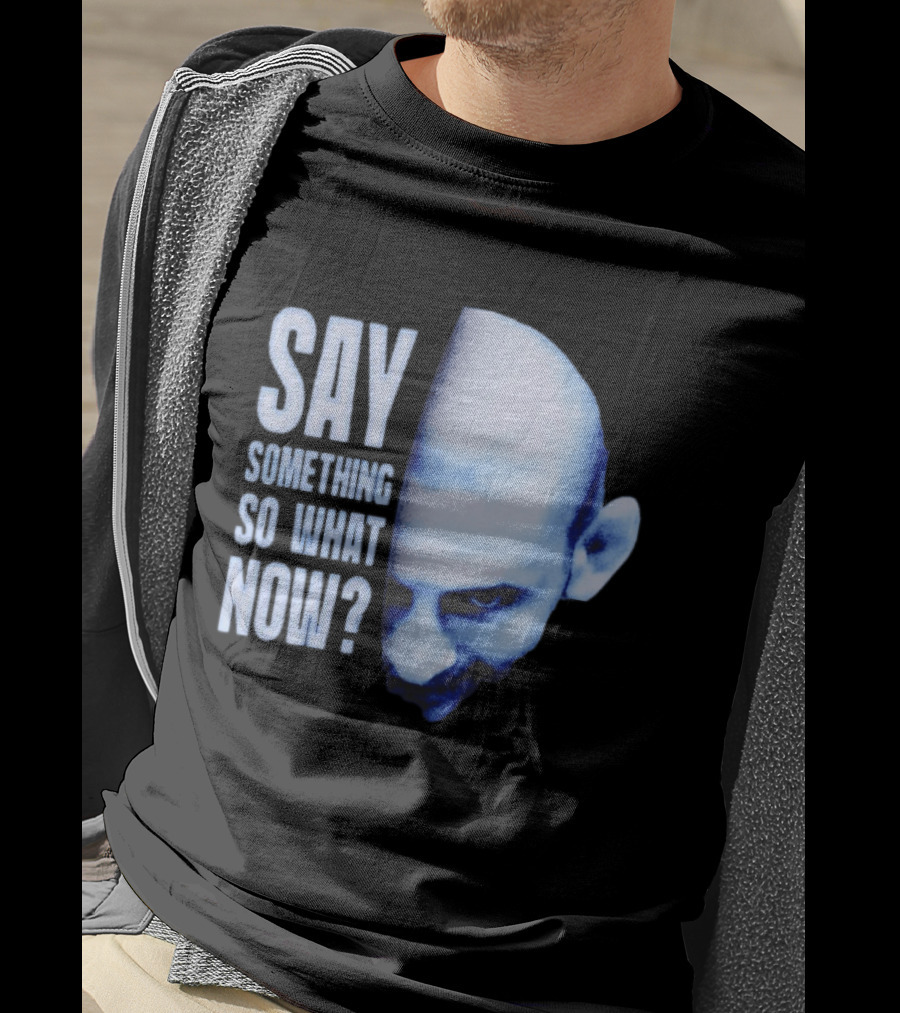 Khamzat Say Something So What Now Bald Head Intense Gaze T-Shirt