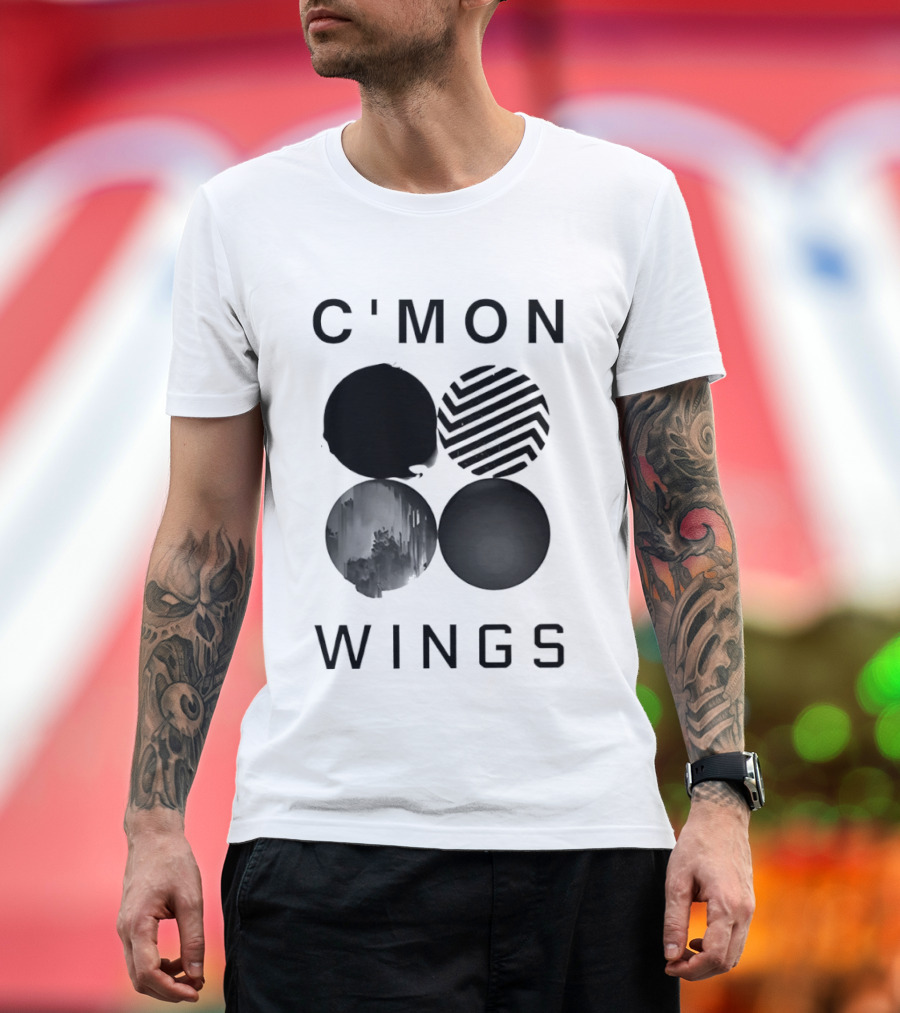 C'Mon Wings Four Circles Abstract T-Shirt