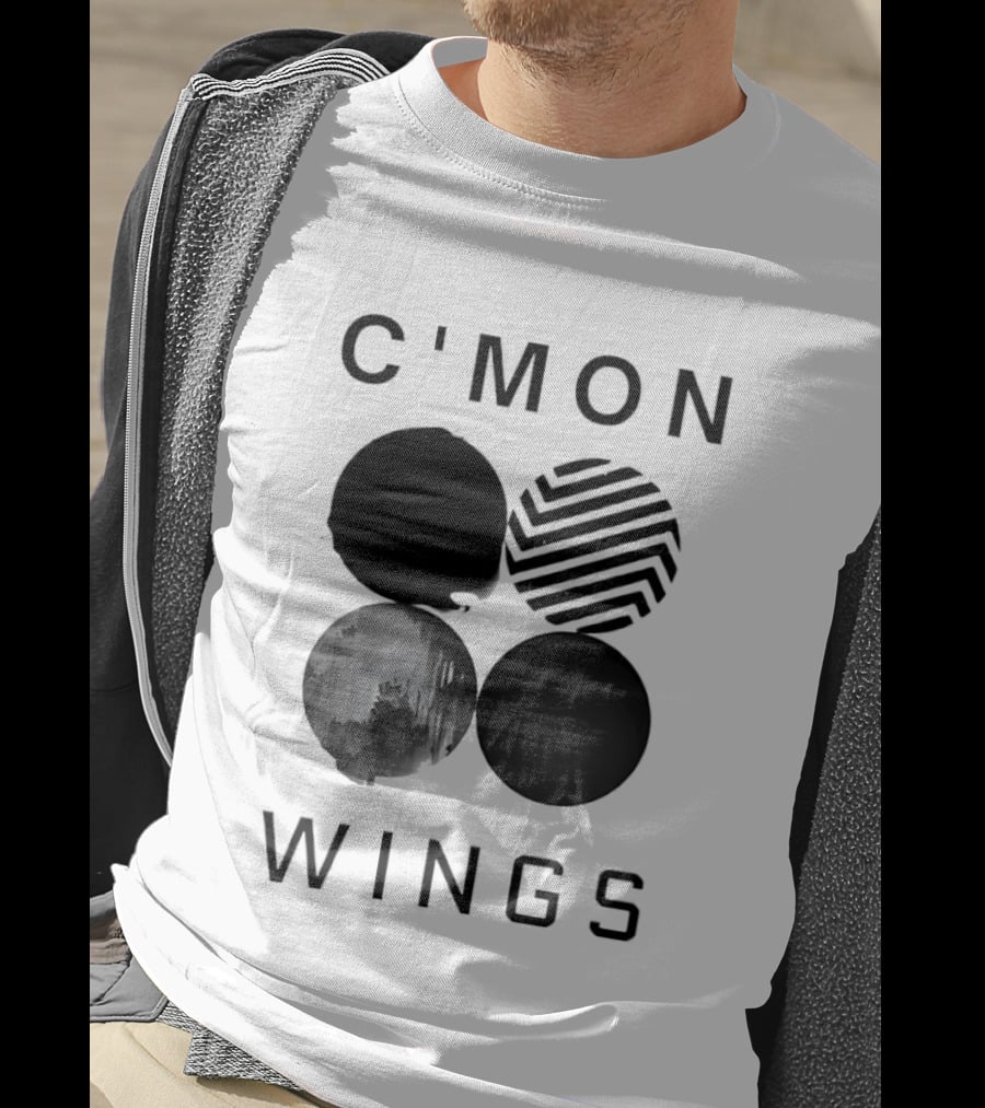 C'Mon Wings Four Circles Abstract T-Shirt