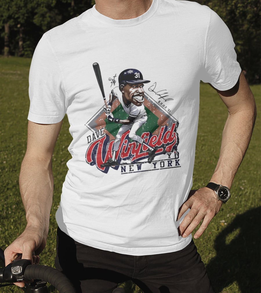 Dave Winfield New York Yankees Major League Baseball Caricature T-Shirt