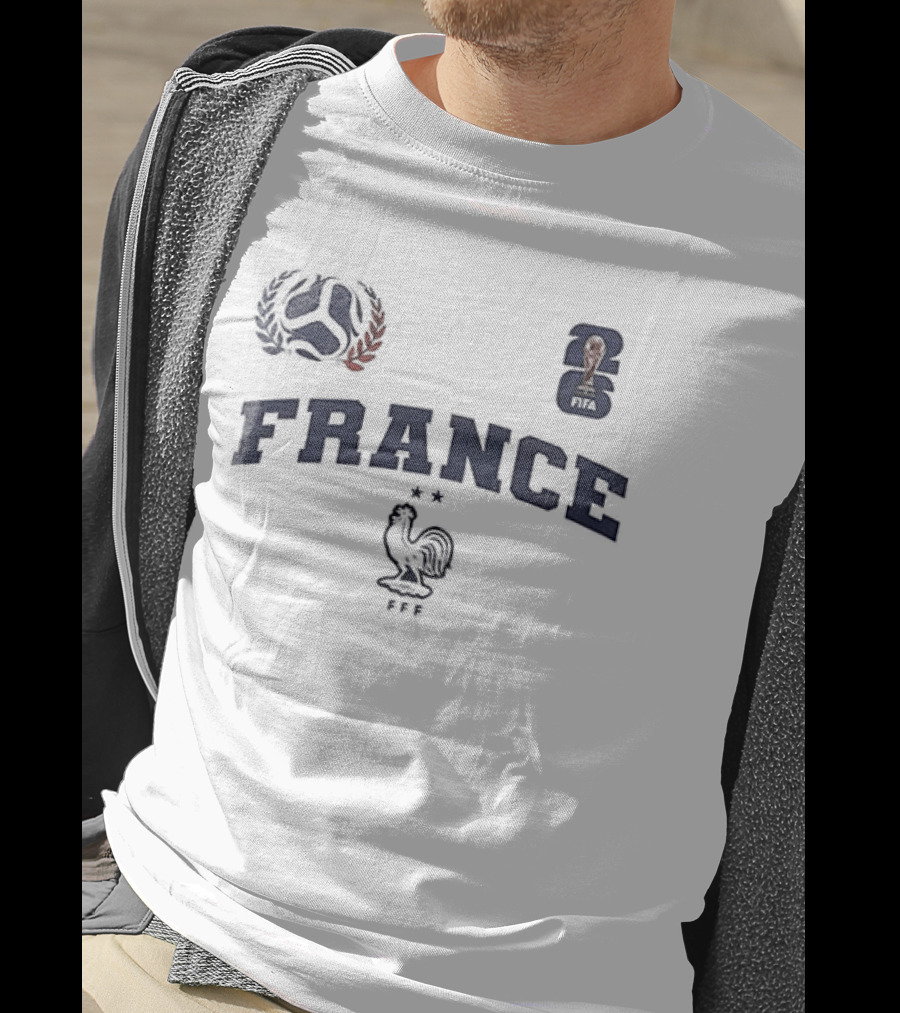 France Soccer Fan Just A Girl Who Loves Soccer Rooster And Trophy T-Shirt