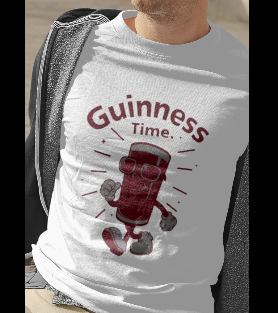 Guinness Time Walking Pint With Sunglasses T-Shirt