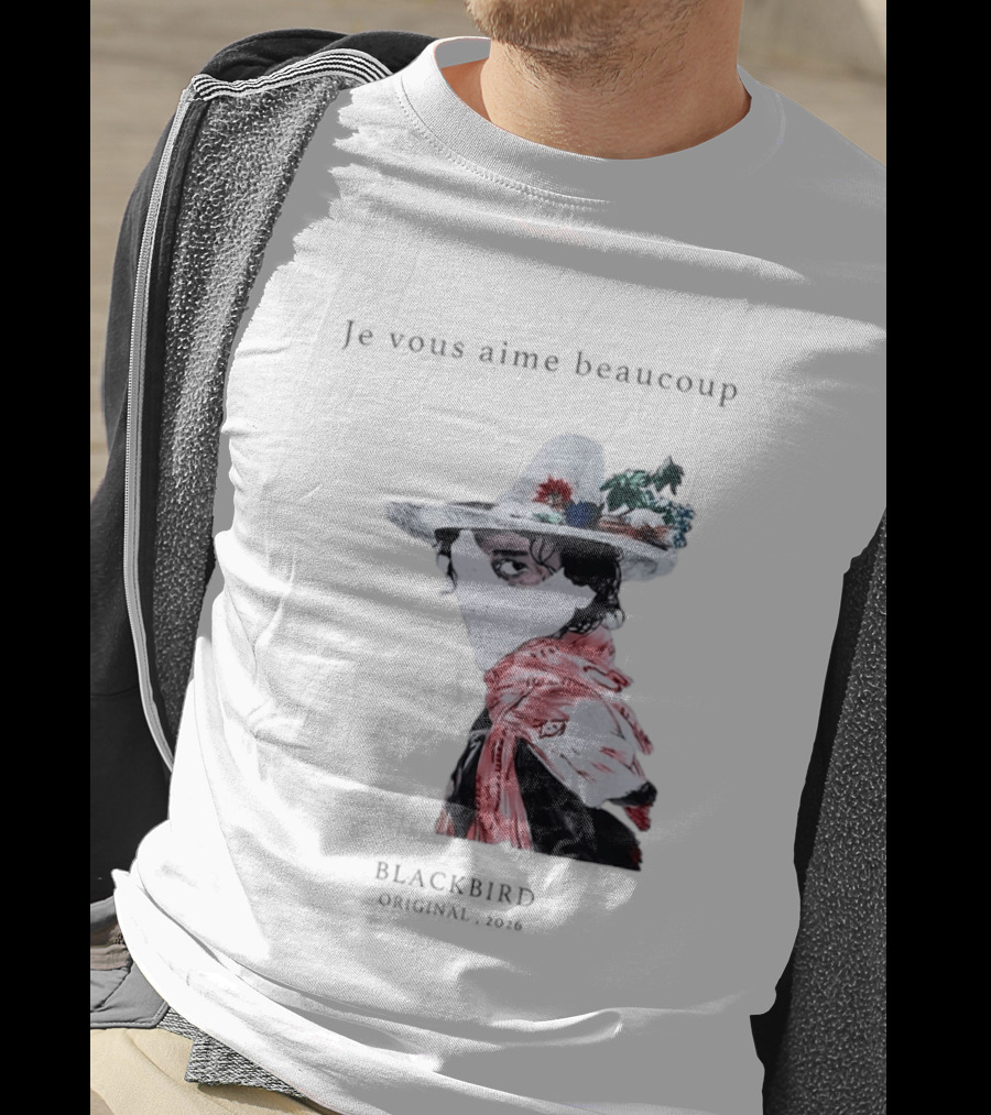 Je Vous Aime Beaucoup Blackbird Original 2026 Hat Mask Flower Scarf T-Shirt