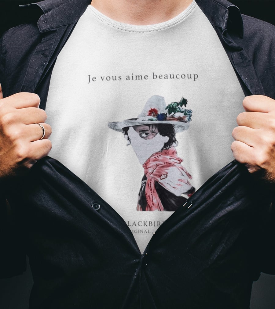 Je Vous Aime Beaucoup Blackbird Original 2026 Hat Mask Flower Scarf T-Shirt