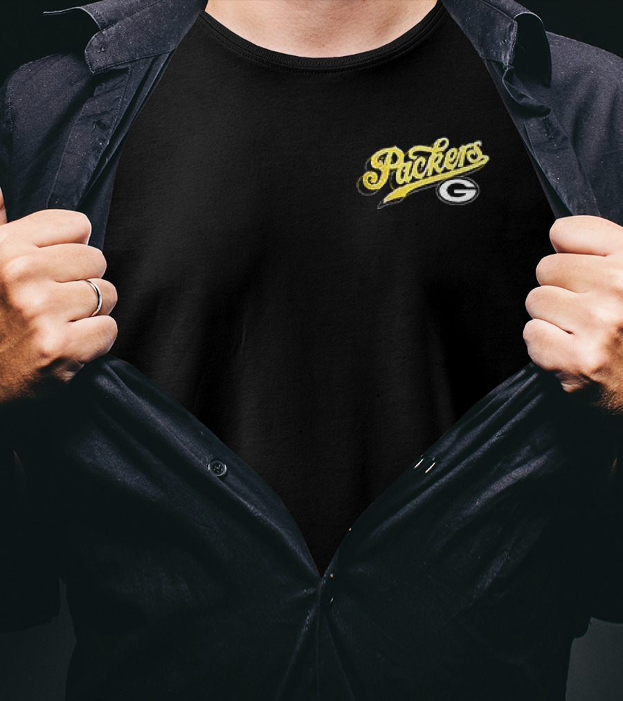 Born X Raised Green Bay Packers Go Back Go Pro Script Packers G T-Shirt