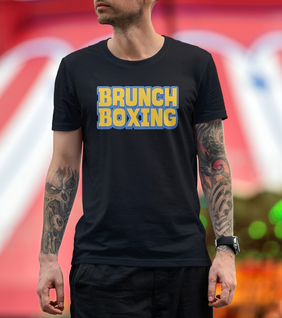 Brunch Boxing Bold Yellow And Blue T-Shirt