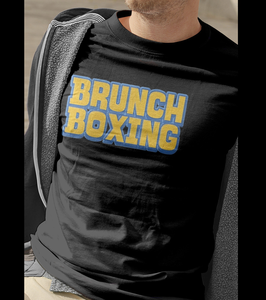 Brunch Boxing Bold Yellow And Blue T-Shirt