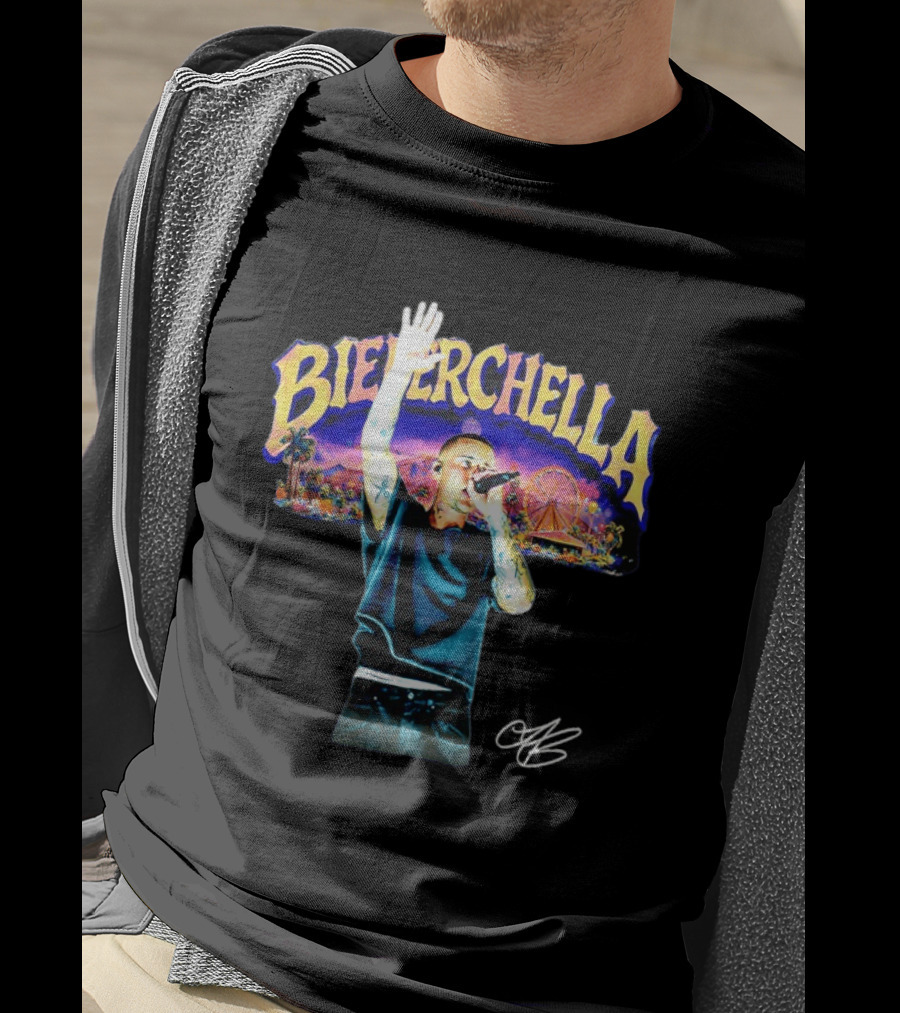 Justin Bieber Bieberchella Tour Festival Concept With Stage Performance And Amusement Park T-Shirt