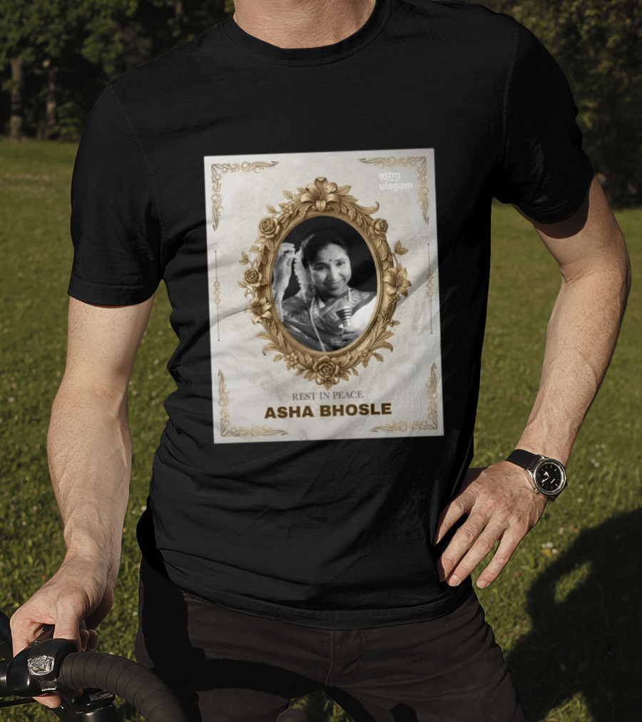 Rest In Peace Asha Bhosle Memorial Tribute Astro Ulagam T-Shirt