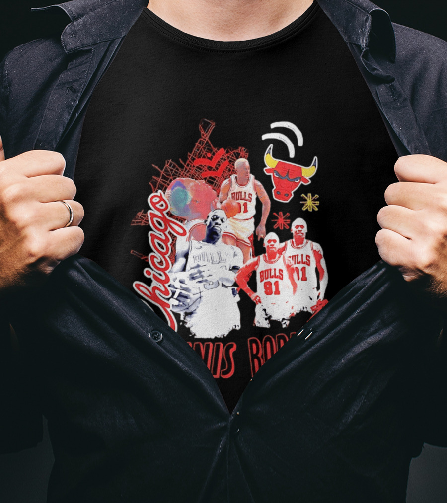 Chicago Bulls Dennis Rodman Vintage Basketball Legend T-Shirt
