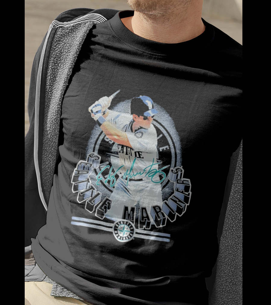 Seattle Mariners Edgar Martinez Signature Baseball Legend T-Shirt