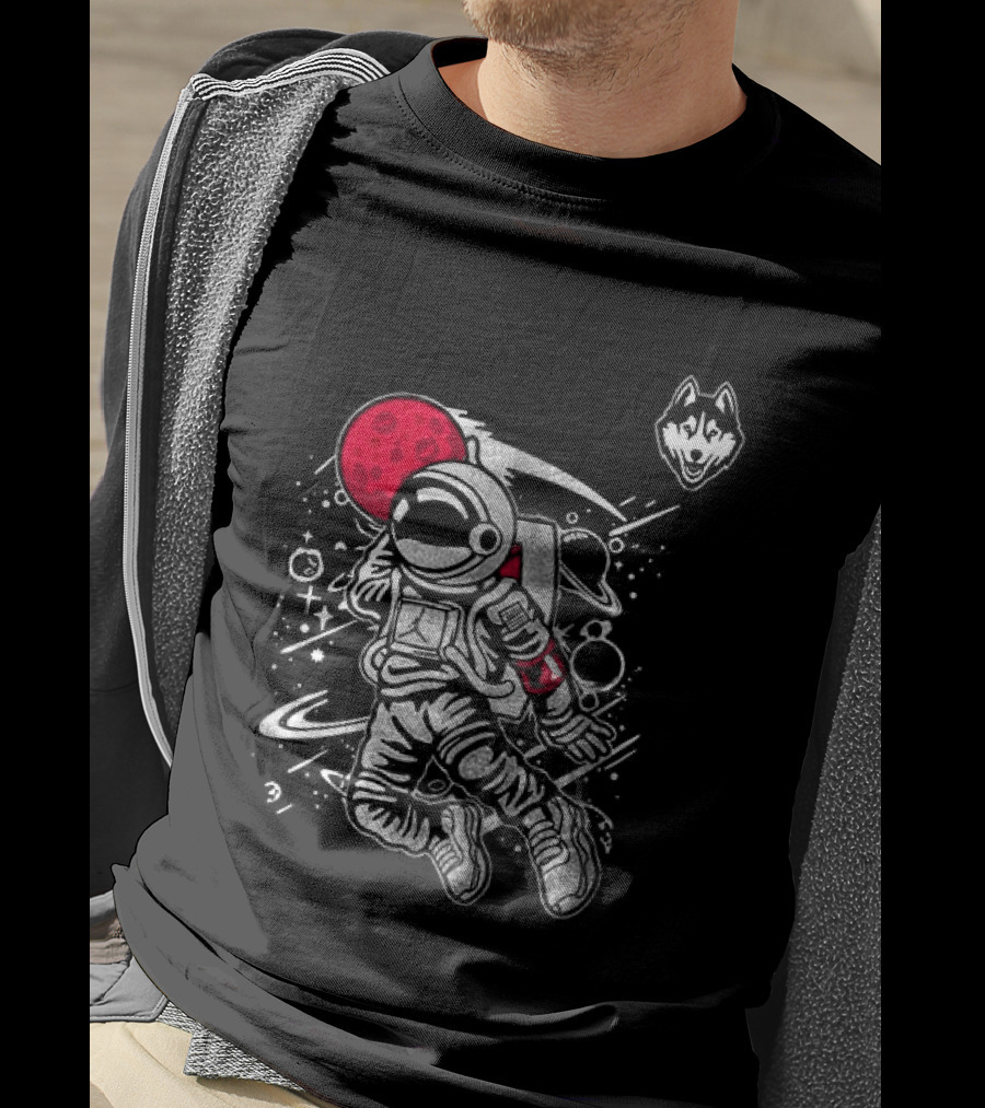 UConn Huskies 2026 Space Astronaut Adventure T-Shirt