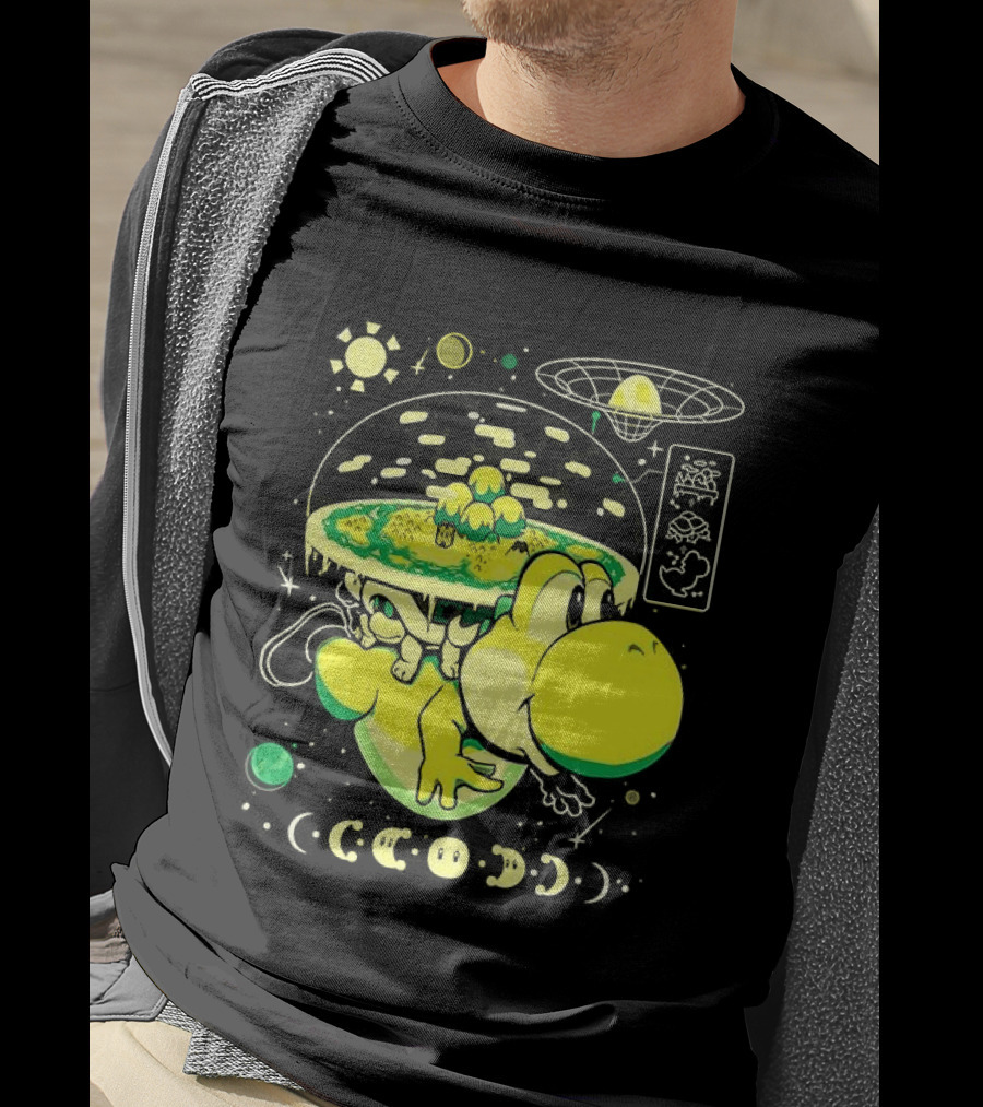 Yoshi Whole World Within His Shell Super Mario World Iconic Nintendo T-Shirt