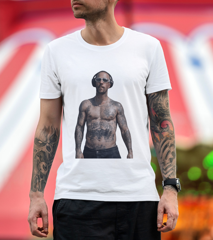 Adam Levine Maroon 5 Smoking Tattoos And Headphones T-Shirt