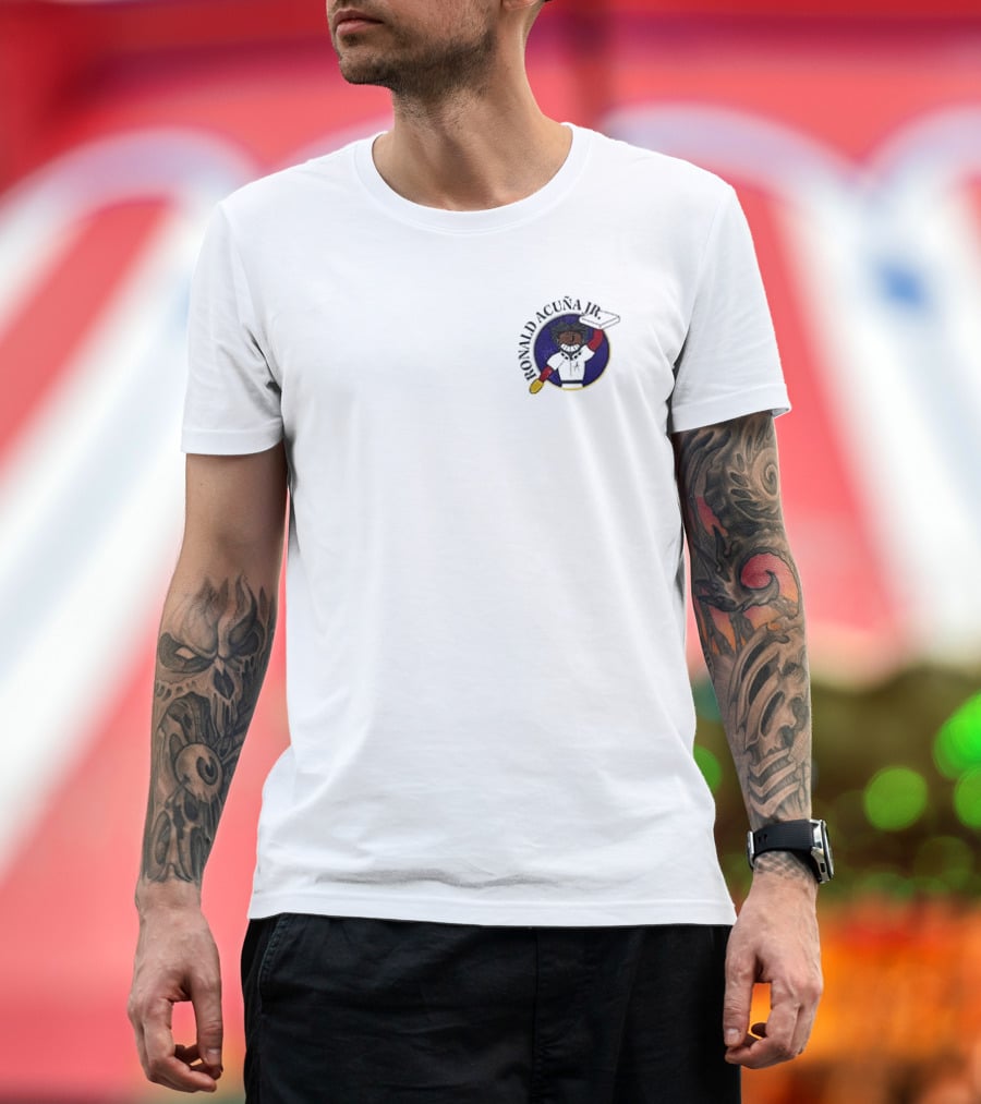 Atlanta Braves Ronald Acuña Jr Cartoon Character In Summer Vibes T-Shirt