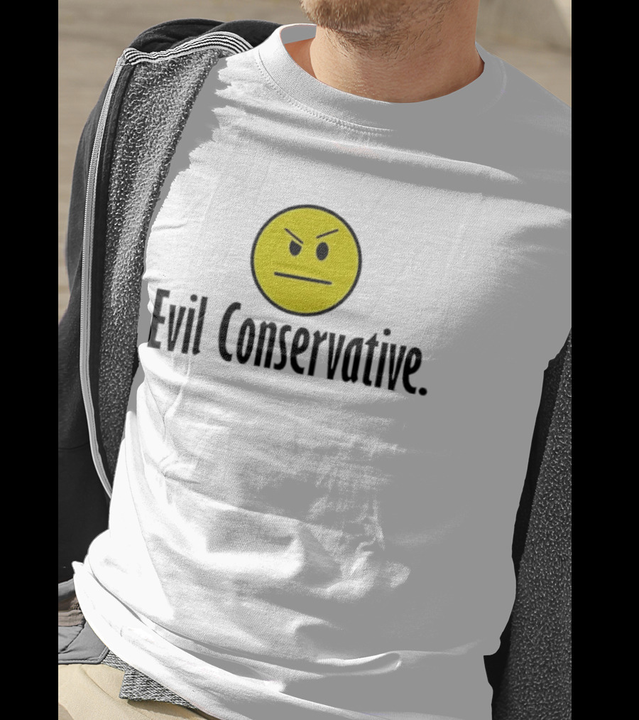 Evil Conservative Smiley Face With Angry Expression T-Shirt