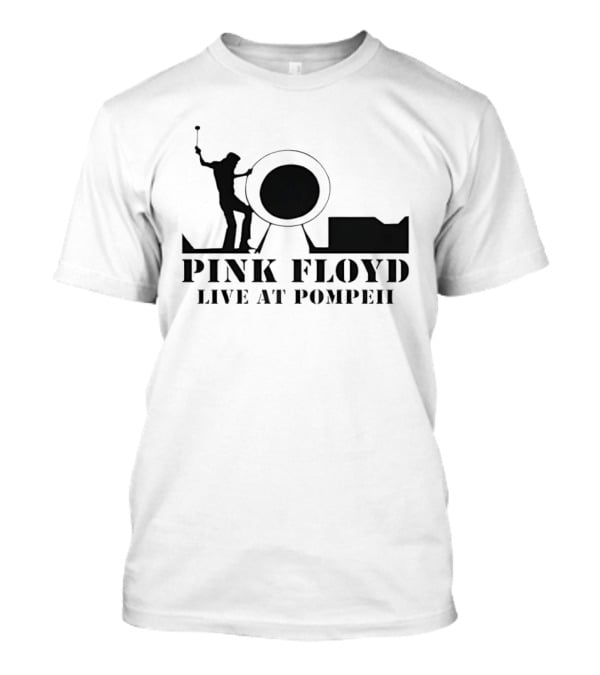 Pink Floyd Live At Pompeii Drummer Silhouette Concert T-Shirt