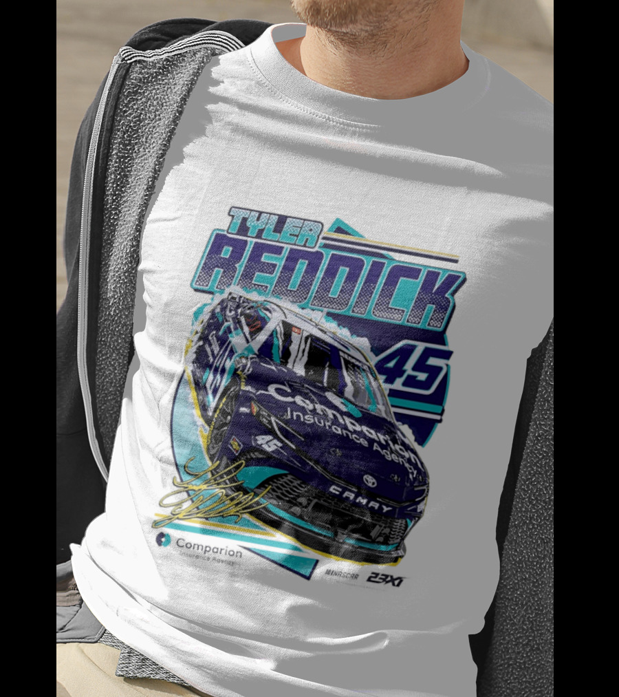 Tyler Reddick 45 Companion Insurance Agent 23XI Racing Toyota Camry T-Shirt