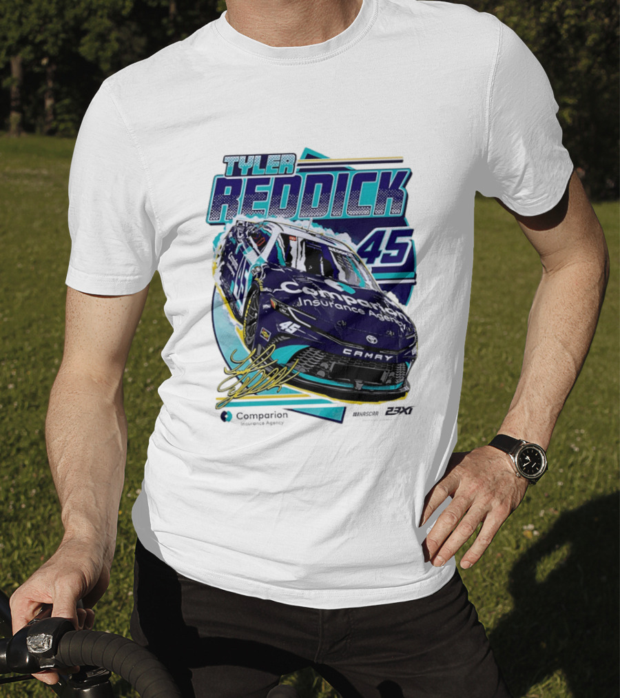 Tyler Reddick 45 Companion Insurance Agent 23XI Racing Toyota Camry T-Shirt