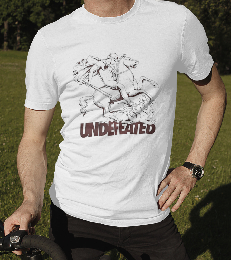 Undefeated Riding Wild Equestrian Knight Illustration 2026 T-Shirt