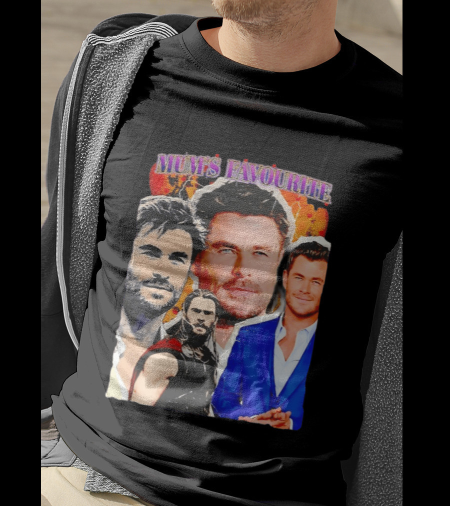 Mum's Favourite Chris Hemsworth Collage T-Shirt