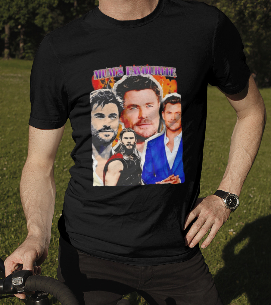Mum's Favourite Chris Hemsworth Collage T-Shirt