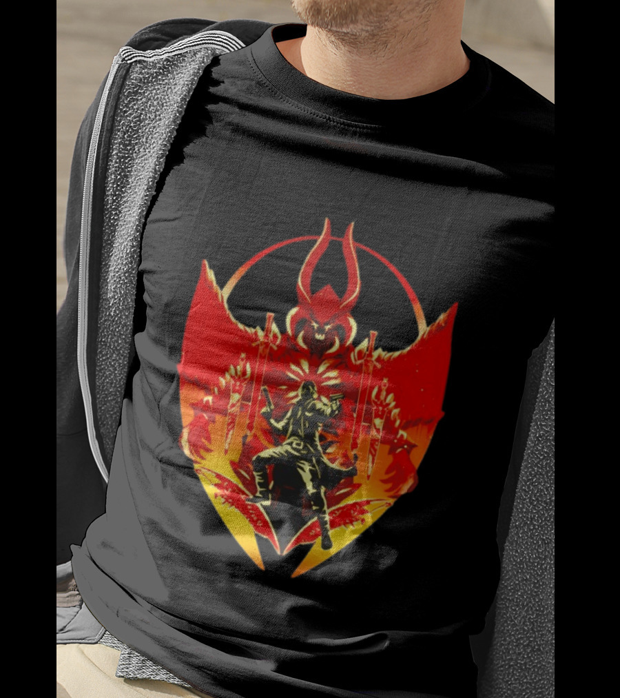 Devil May Cry Dante Fiery Demon Crest Iconography T-Shirt