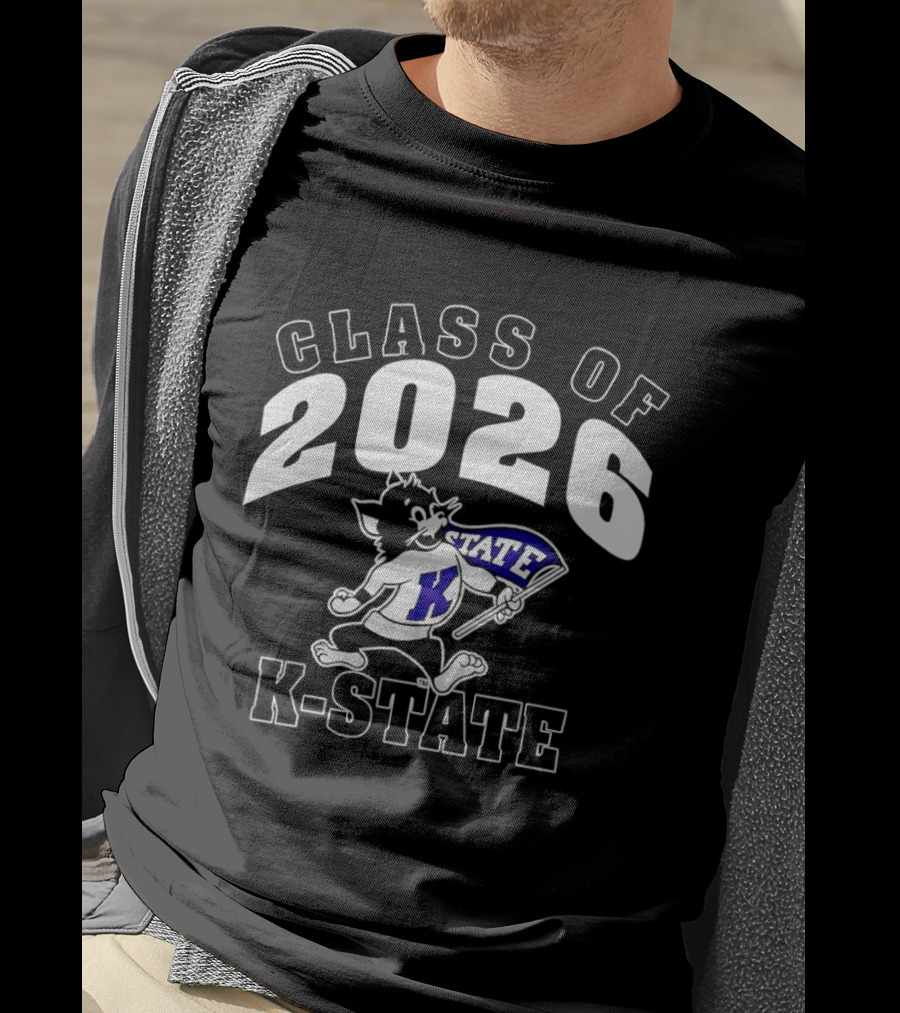 NCAA K State Wildcats Class Of 2026 Willie The Wildcat T-Shirt