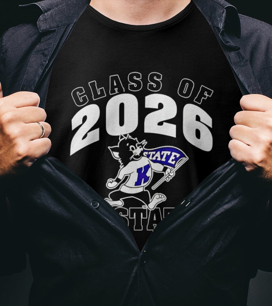 NCAA K State Wildcats Class Of 2026 Willie The Wildcat T-Shirt