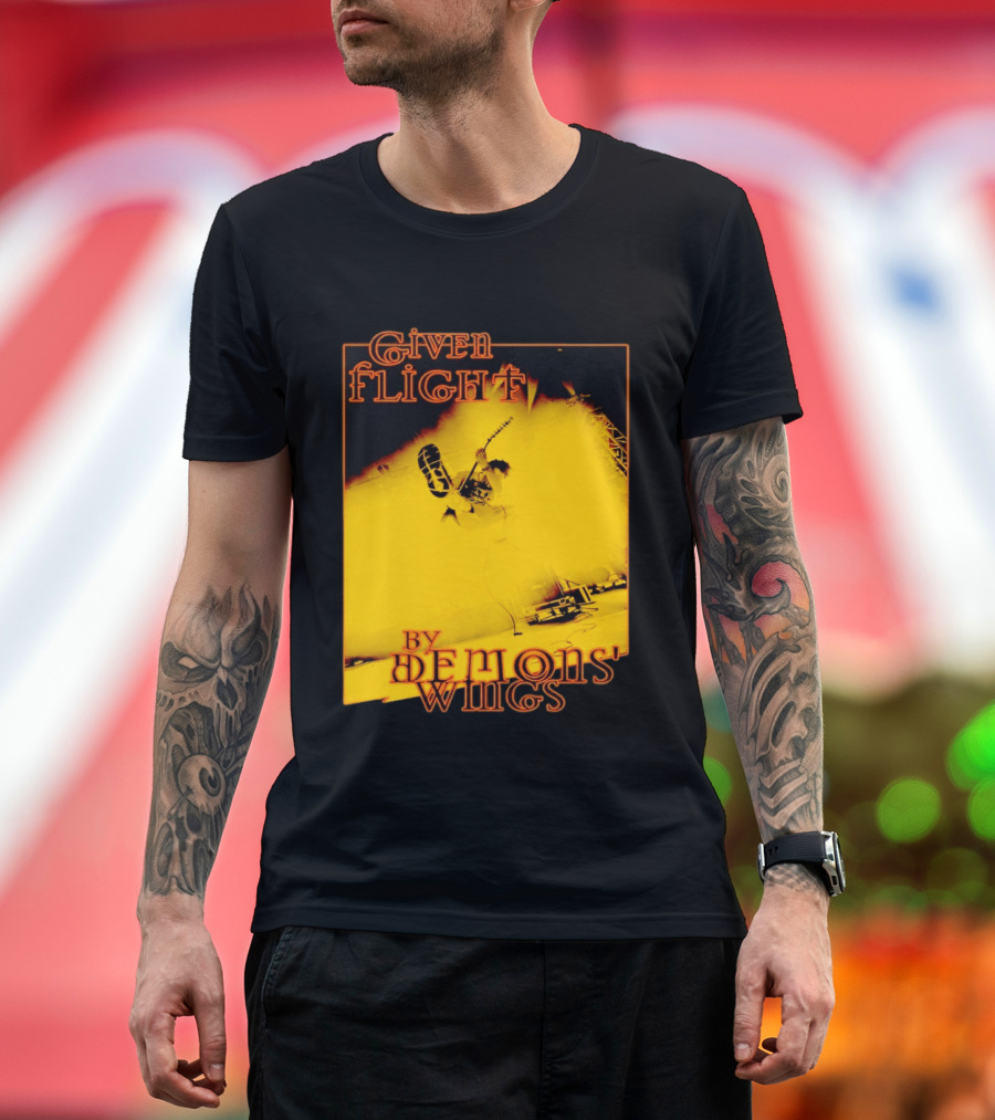 Given Flight By Demons' Wings Guitarist Jumping With Electric Energy T-Shirt