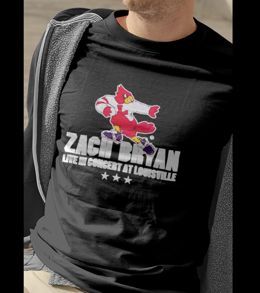 Zach Bryan Live In Concert At Louisville Cardinals 2026 Tour With Heaven Stars Exclusive T-Shirt