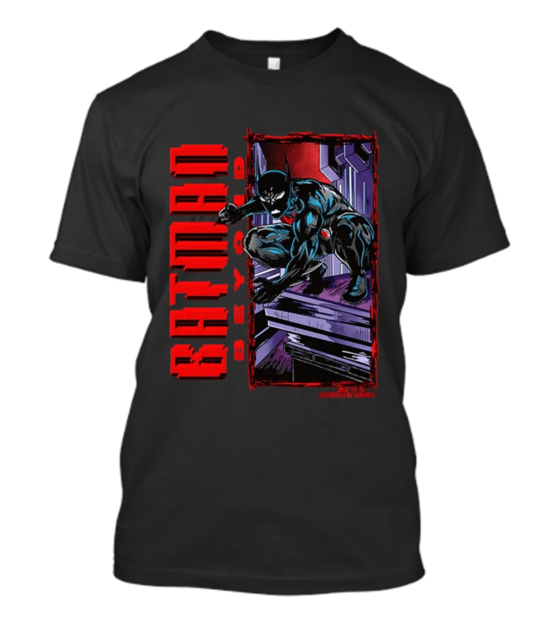 Batman Beyond Combat Readiness Stance Dynamic Gotham City Scene T-Shirt