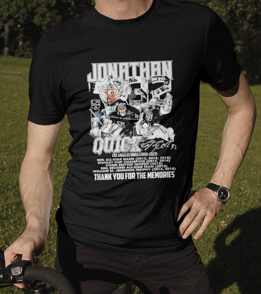 Jonathan Quick Los Angeles Kings NHL All Star Stanley Cup Champion Thank You For The Memories T-Shirt