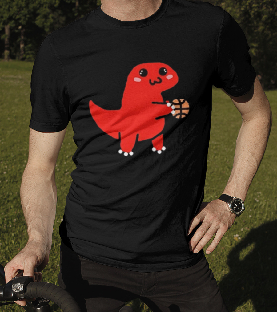 Kawaii Kawaii Toronto Raptors Cute Red Dinosaur Basketball T-Shirt