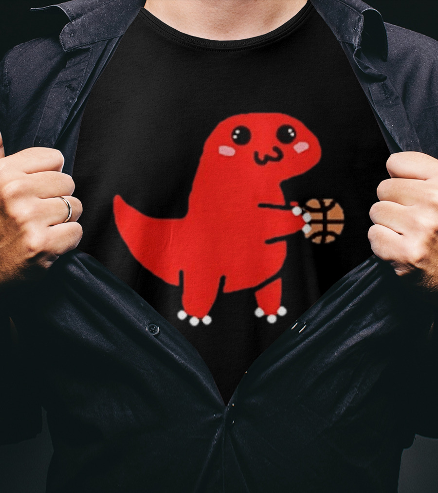 Kawaii Kawaii Toronto Raptors Cute Red Dinosaur Basketball T-Shirt