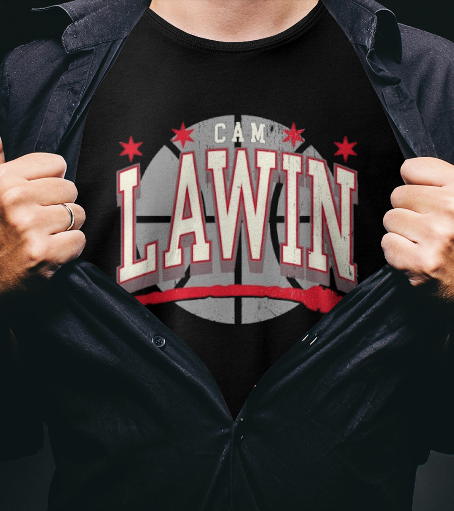 Cam Lawin Basketball Stars Red And White T-Shirt