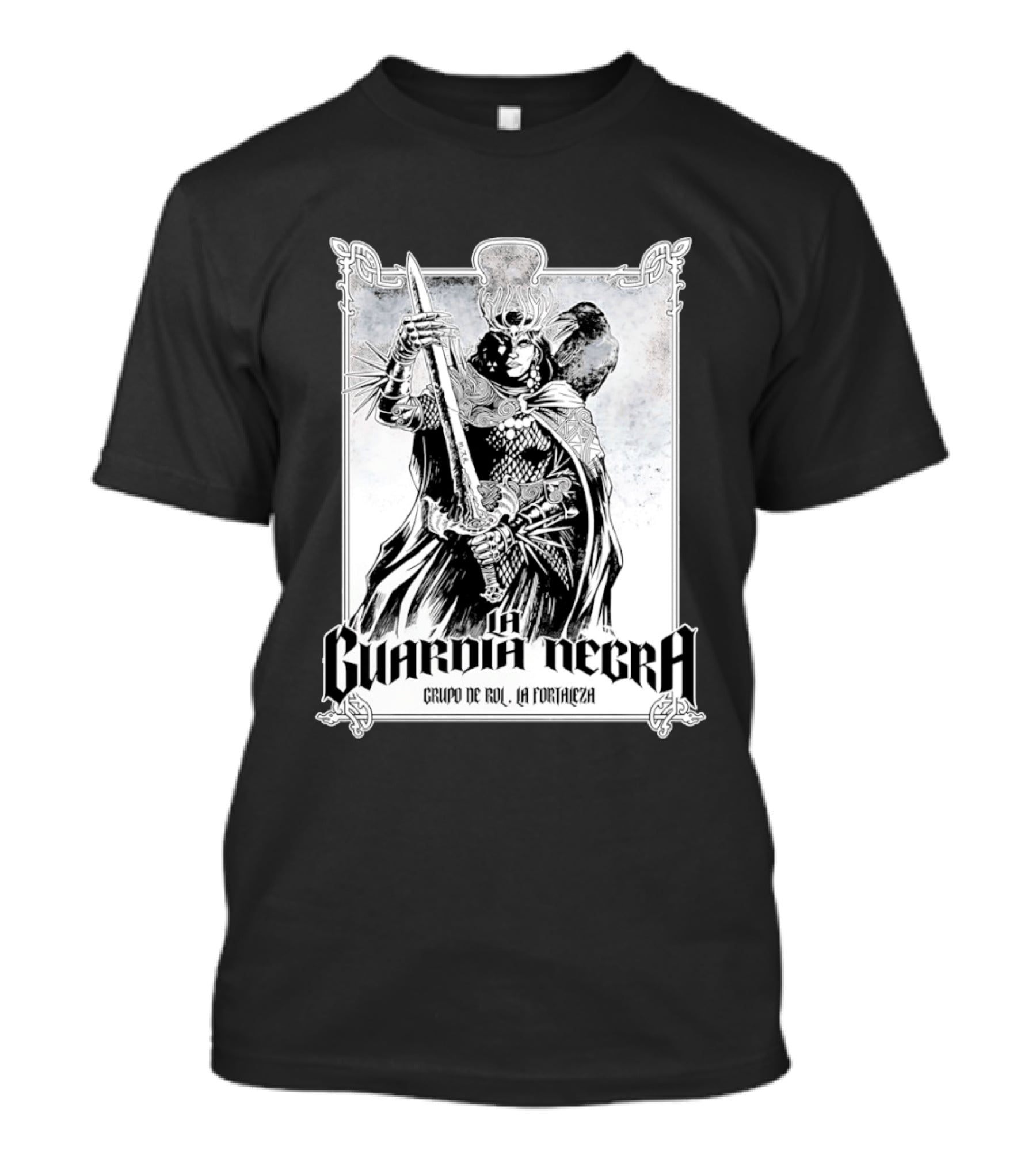 La Guardia Negra Grupo De Rol La Fortaleza Dark Fantasy Warrior T-Shirt