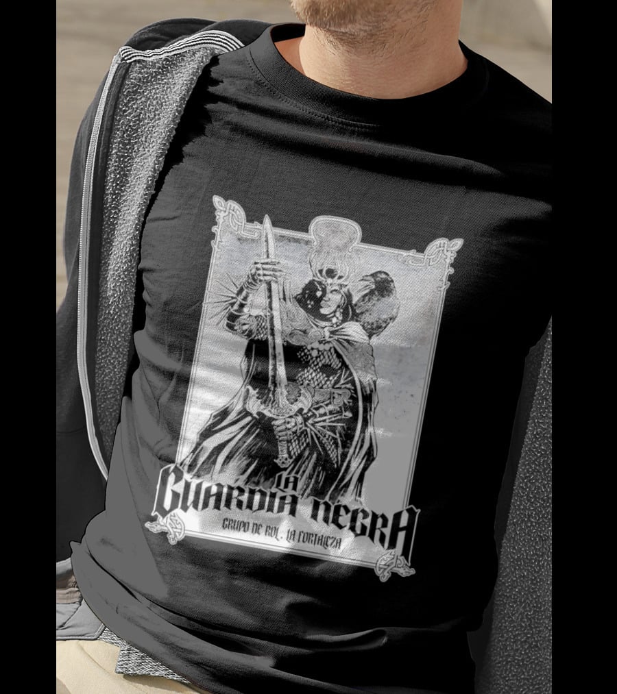 La Guardia Negra Grupo De Rol La Fortaleza Dark Fantasy Warrior T-Shirt