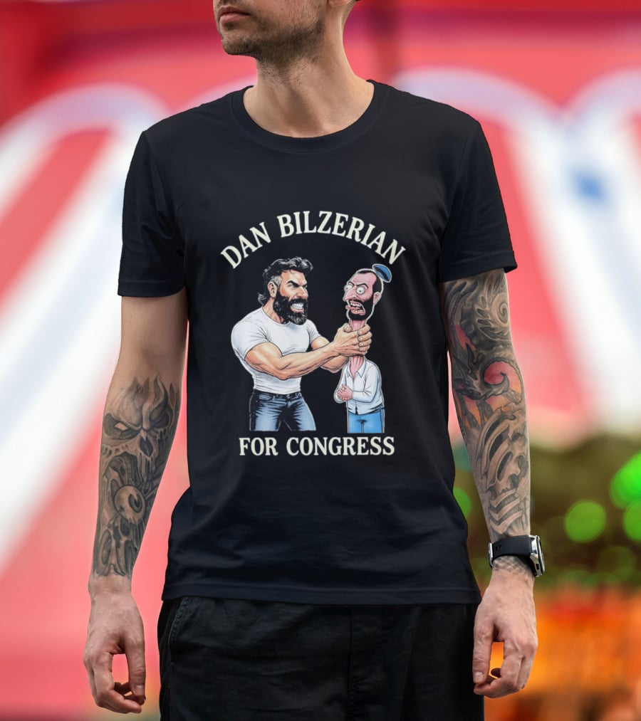 Dan Bilzerian For Congress Funny Caricature T-Shirt