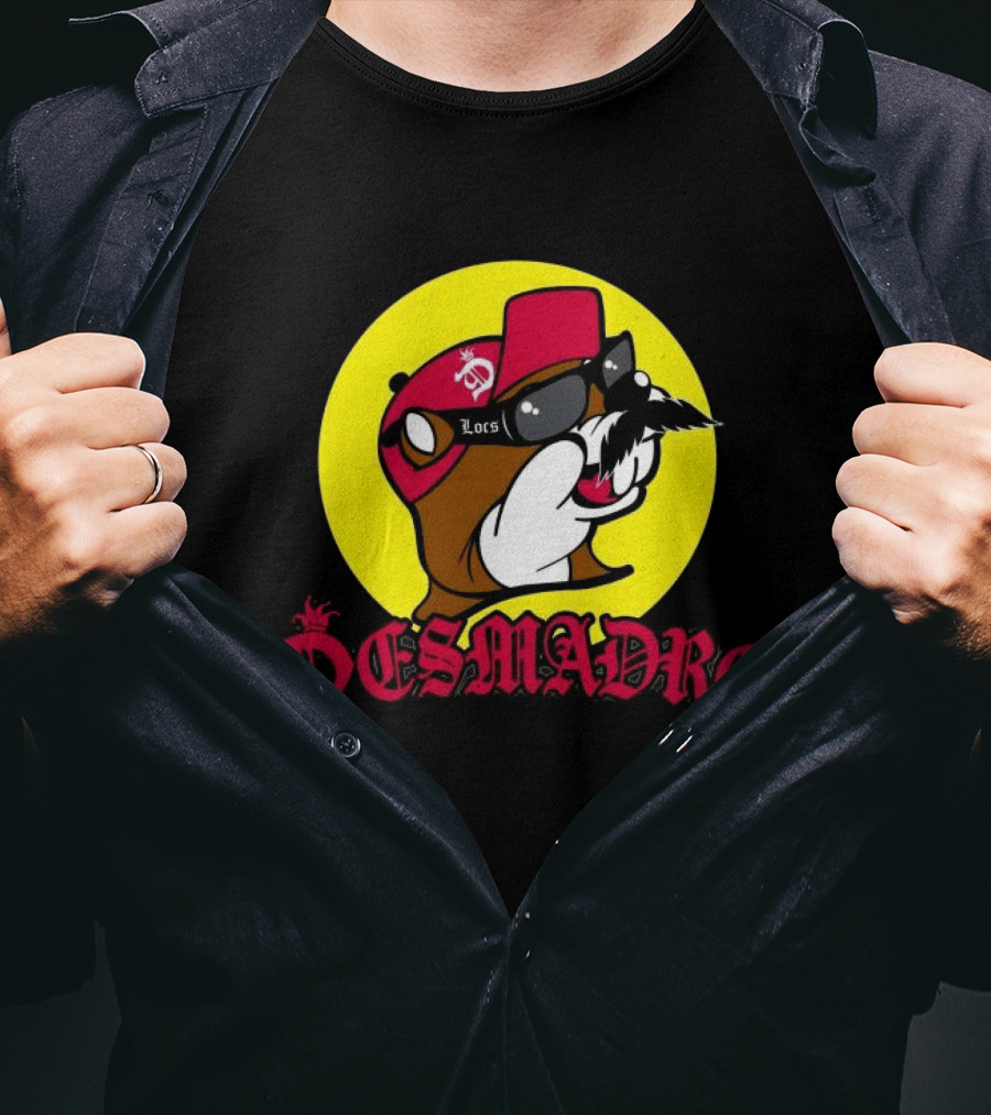 Desmadre Locs Moustache Wear My Locs At Night Red Hat Circle T-Shirt