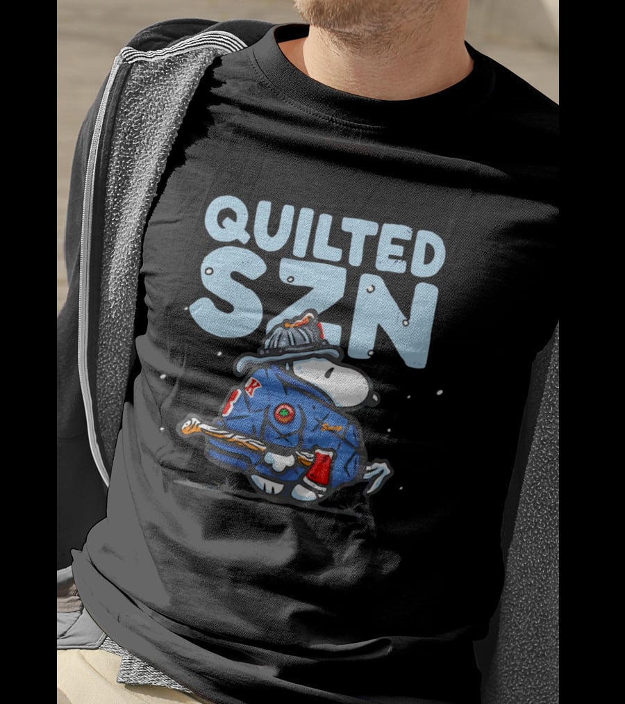 Snoopy Quilted SZN Firefighter Jacket With Axe T-Shirt