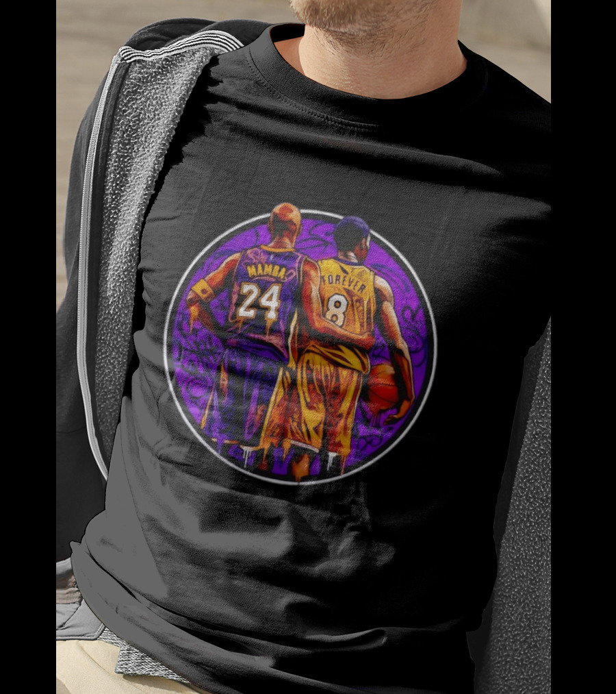 Mamba Forever Kobe Bryant 24 8 Los Angeles Lakers Graffiti T-Shirt