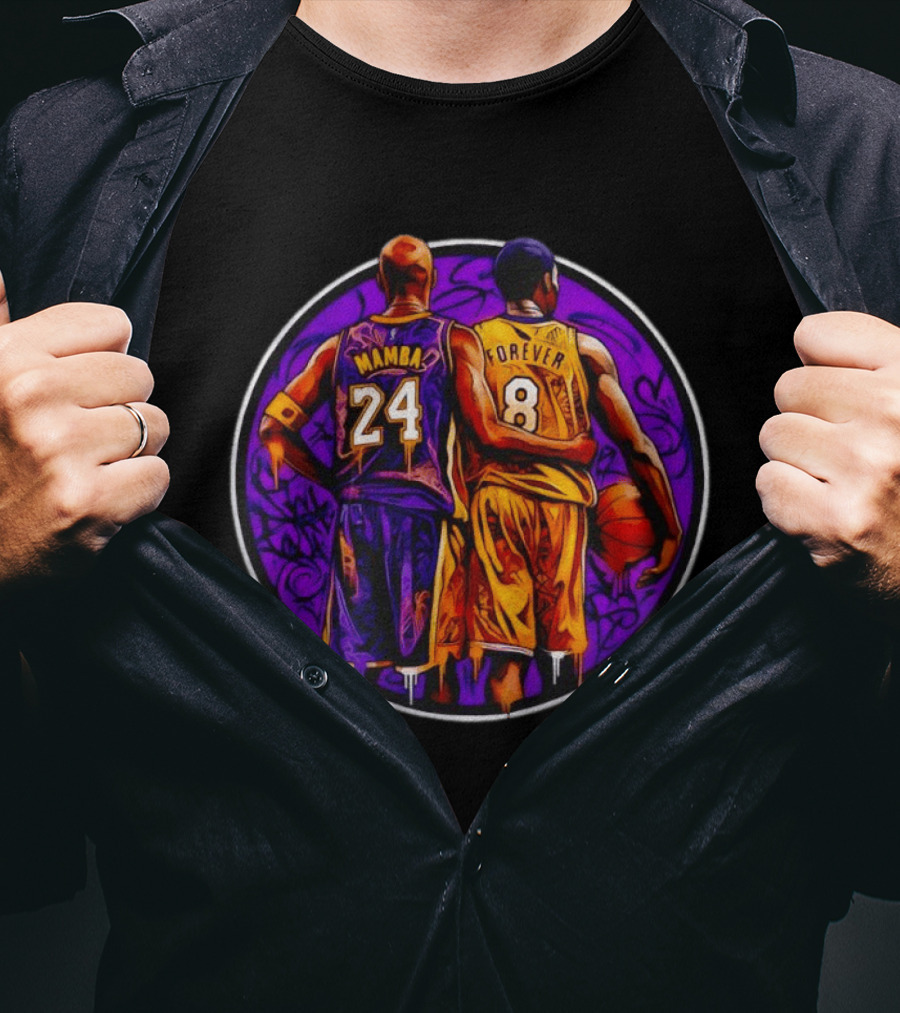 Mamba Forever Kobe Bryant 24 8 Los Angeles Lakers Graffiti T-Shirt