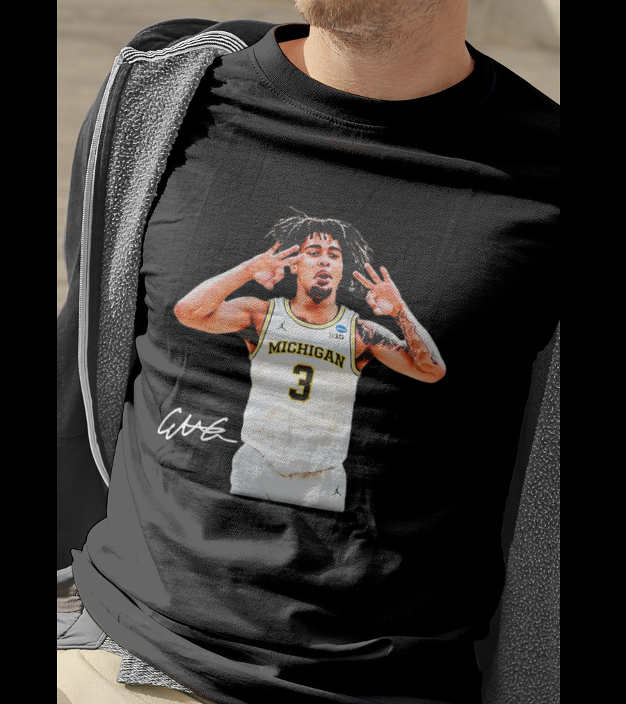 Elliot Cadeau Michigan Wolverines Basketball NCAA 3 Jersey 2026 T-Shirt
