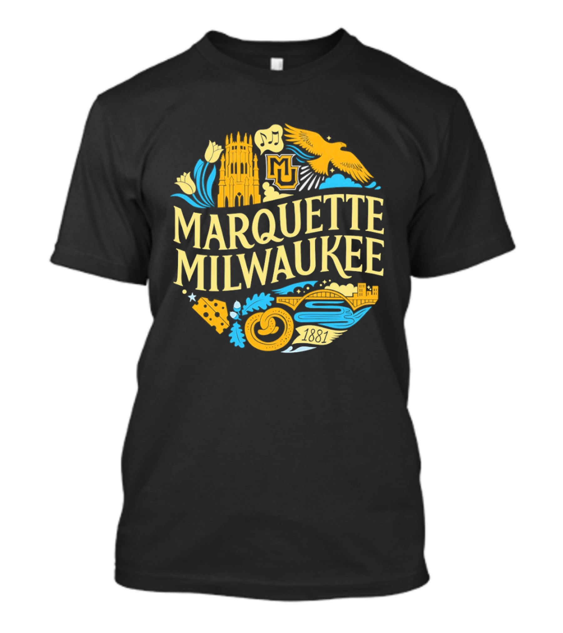Marquette Milwaukee Golden Eagles MU 1881 T-Shirt
