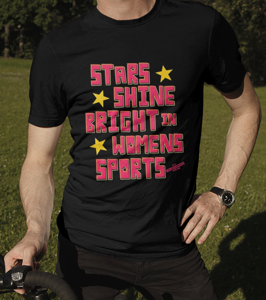 Stars Shine Bright In Womens Sports With Yellow Star Accents T-Shirt