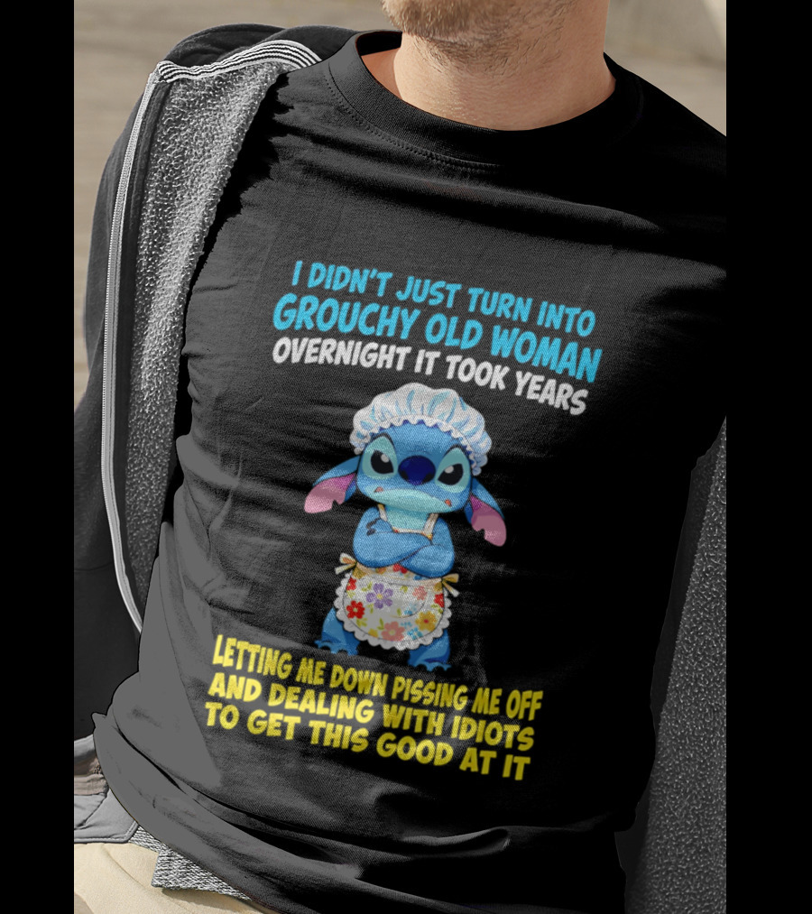 Stitch Housewife Grouchy Old Woman Letting Me Down Pissing Me Off Dealing With Idiots T-Shirt