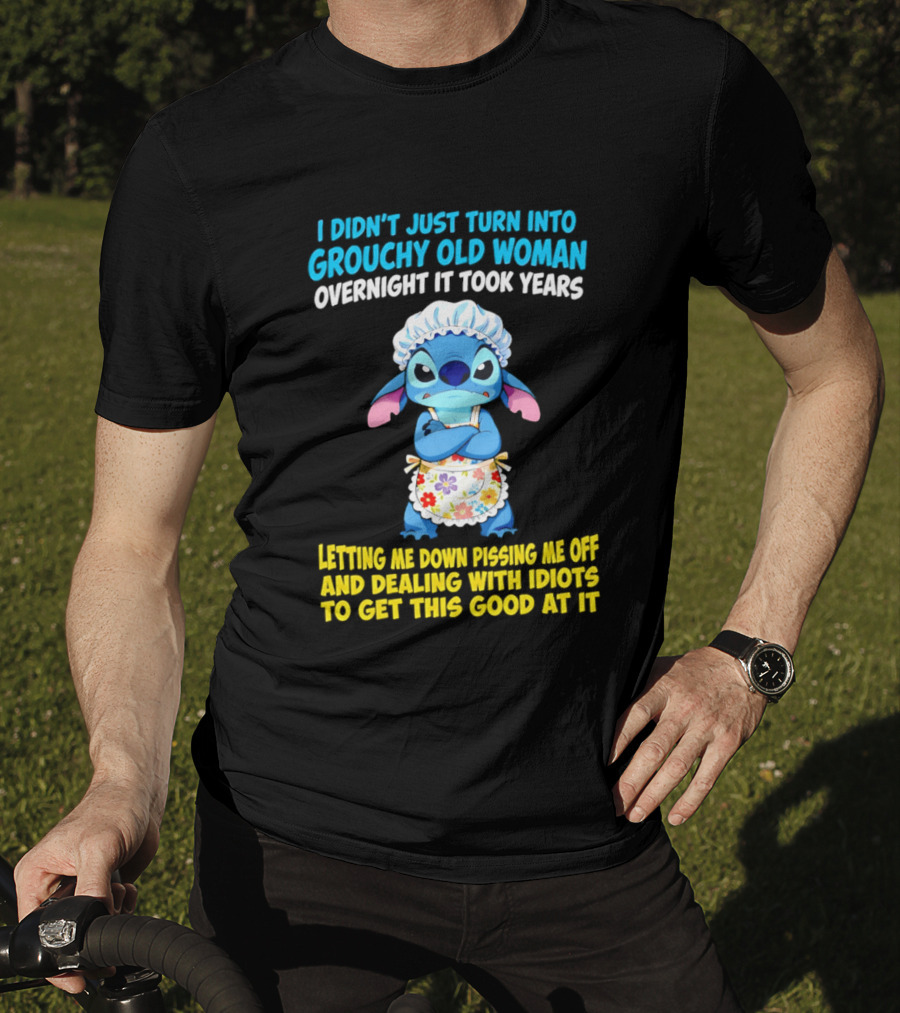 Stitch Housewife Grouchy Old Woman Letting Me Down Pissing Me Off Dealing With Idiots T-Shirt