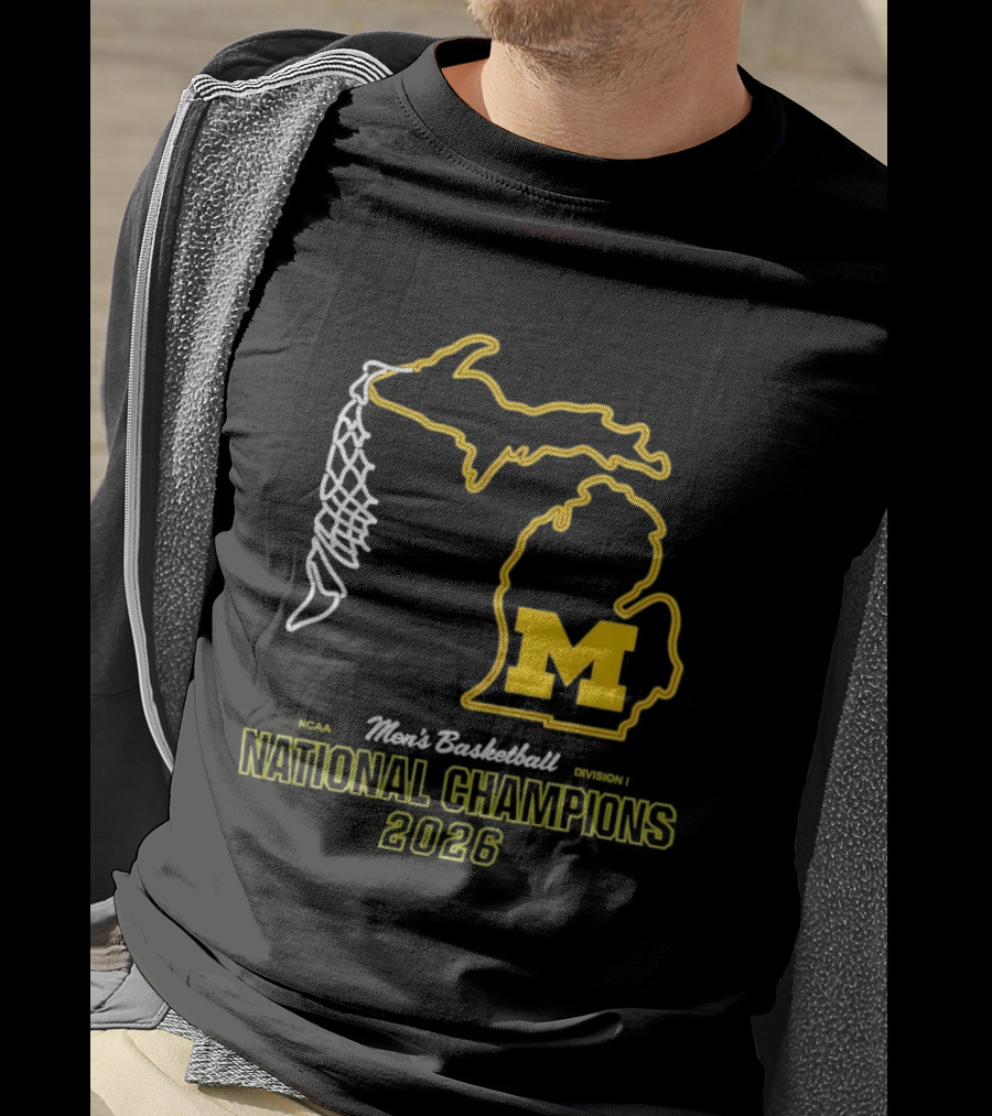 Michigan Wolverines National Champions 2026 MBB NET T-Shirt